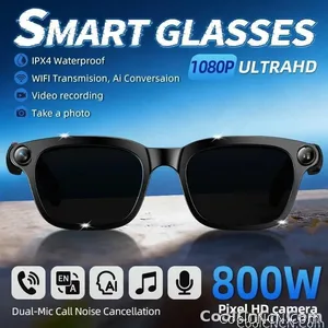 2026 New AI Smart Sunglasses 8MP HD Camera Glasses 1080P Video Recording Translation Call Waterproof Bluetooth Eyewear Men Women - view 1