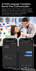 AI Smart Glasses Translation 800W Pixel Camera Video Music Player Call Business 8K Sunglasses Glasses Men For Travel Work 2026 - view 19
