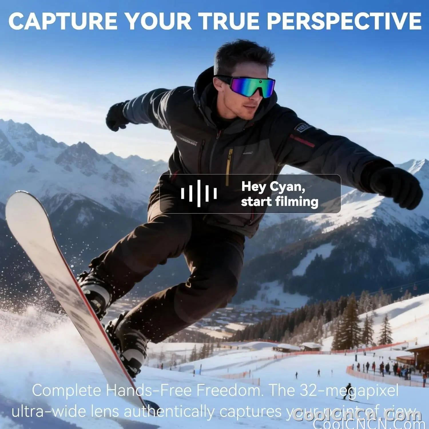 2026 New AI smart shooting&recording glasses with 800W camera, HD anti-shake bicycle riding shooting artifact, windproof goggles - detail