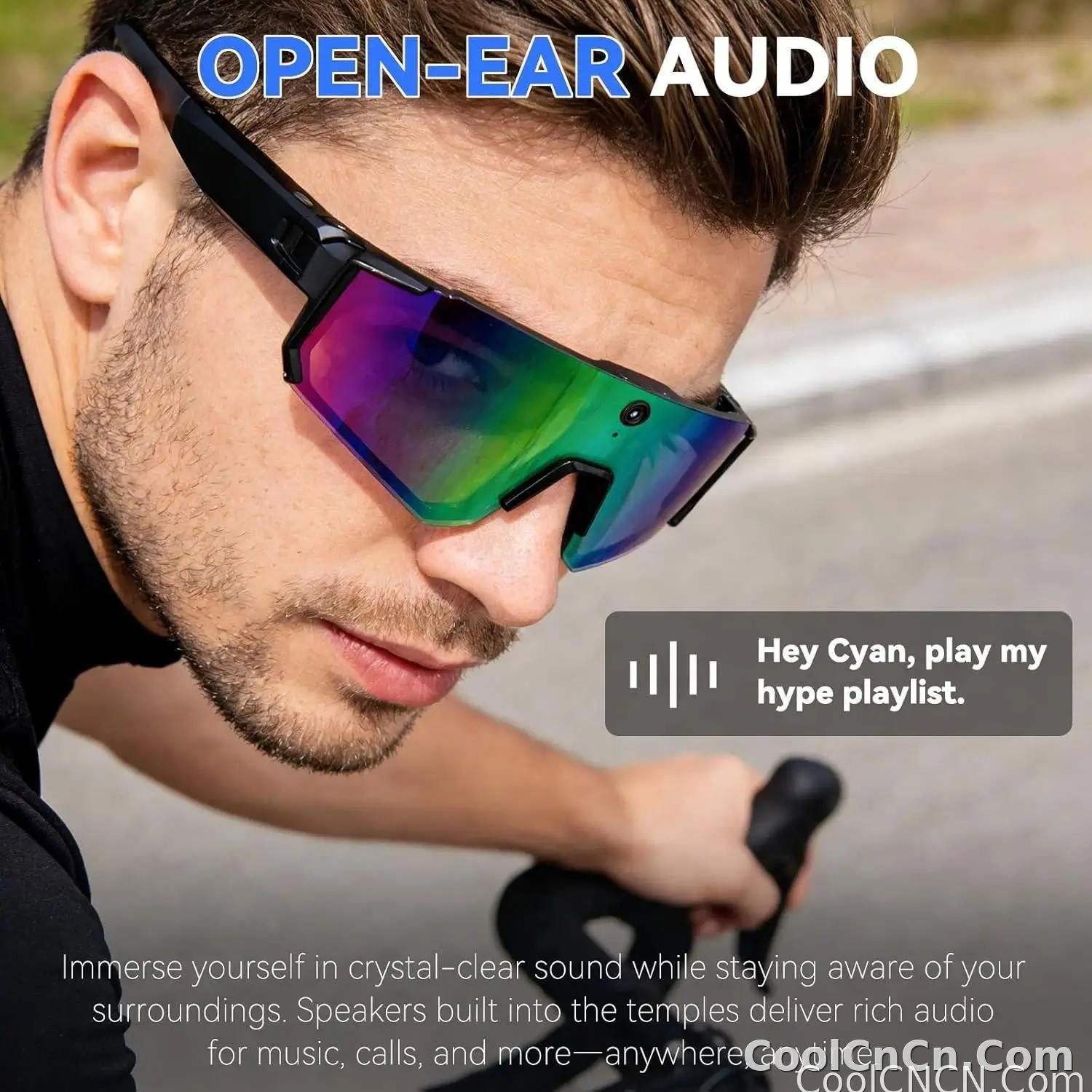 2026 New AI smart shooting&recording glasses with 800W camera, HD anti-shake bicycle riding shooting artifact, windproof goggles - detail