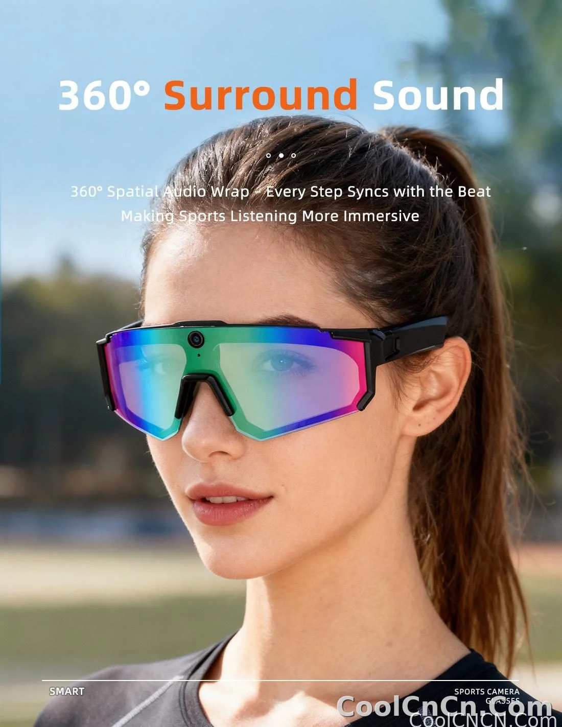 2026 New AI smart shooting&recording glasses with 800W camera, HD anti-shake bicycle riding shooting artifact, windproof goggles - detail
