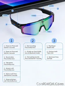 2026 New AI smart shooting&recording glasses with 800W camera, HD anti-shake bicycle riding shooting artifact, windproof goggles - view 22
