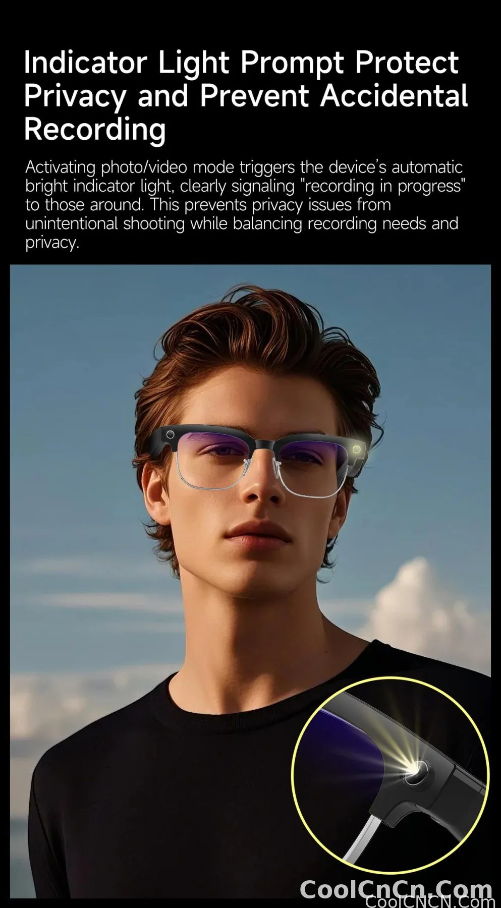4K 800W HD Camera AI Smart Glasses 2026 ChatGPT Record Video Languages Translation Music Player Sunglasses Glasses With Camera - detail
