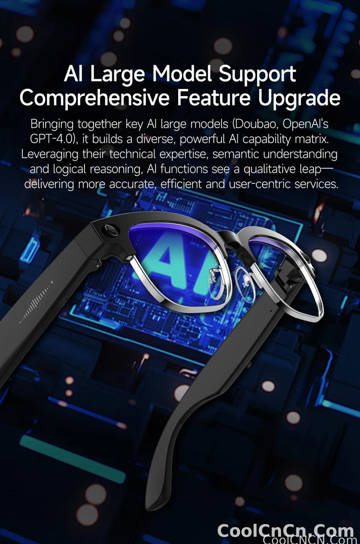 4K 800W HD Camera AI Smart Glasses 2026 ChatGPT Record Video Languages Translation Music Player Sunglasses Glasses With Camera - detail