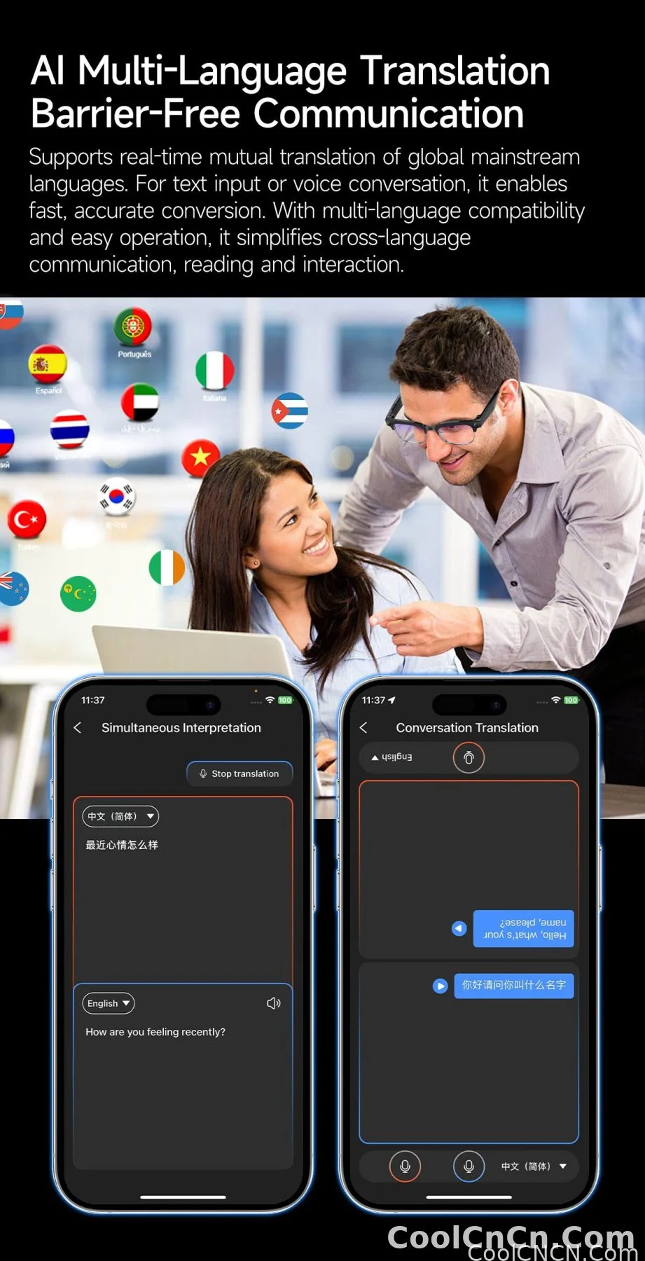4K 800W HD Camera AI Smart Glasses 2026 ChatGPT Record Video Languages Translation Music Player Sunglasses Glasses With Camera - detail