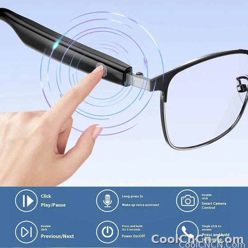 AI Glasses For Men languages Real Time Translation Wireless Bluetooth Touch Call Meeting Sports Music Smart Glasses - detail