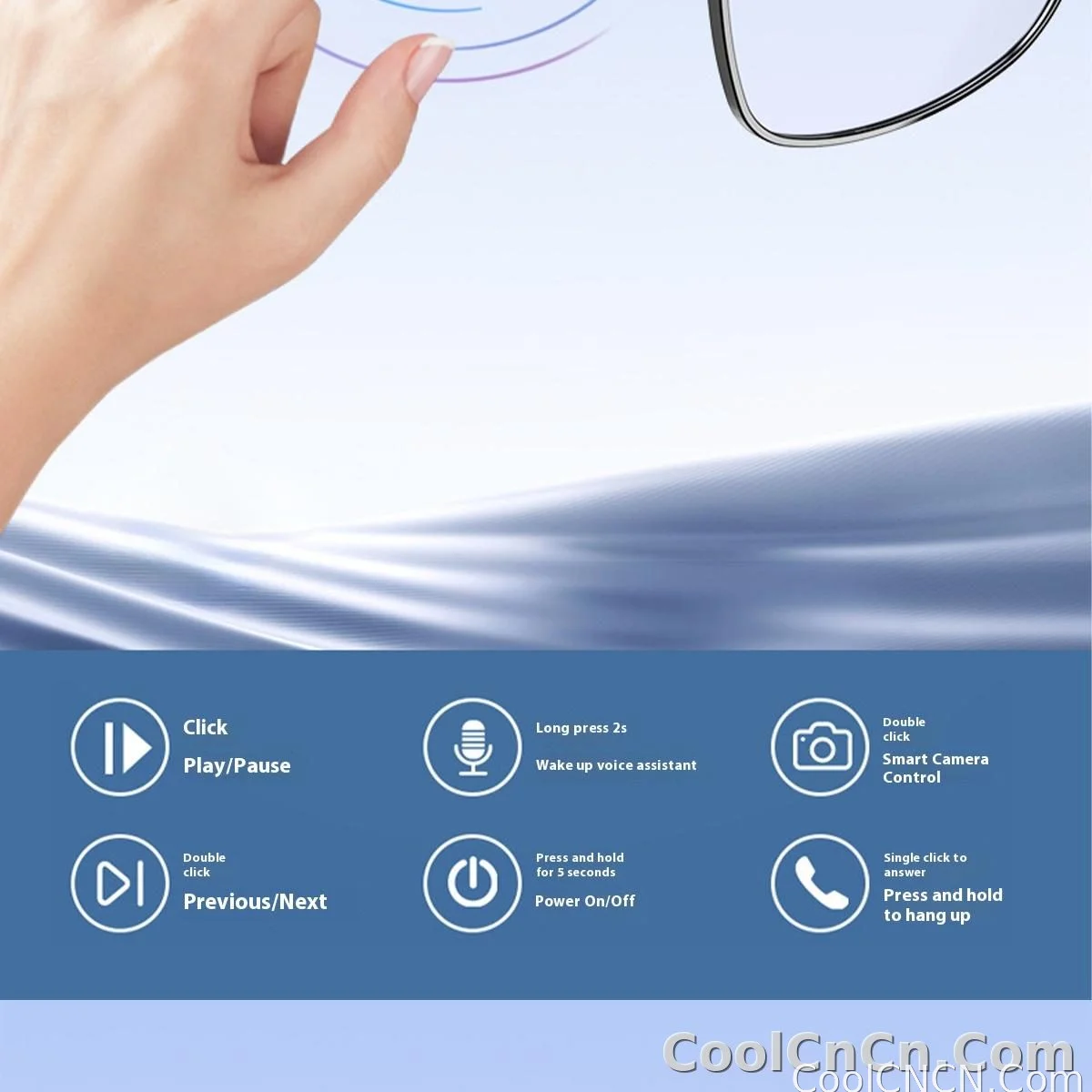 AI Glasses For Men languages Real Time Translation Wireless Bluetooth Touch Call Meeting Sports Music Smart Glasses - detail