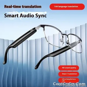 AI Glasses For Men languages Real Time Translation Wireless Bluetooth Touch Call Meeting Sports Music Smart Glasses - view 5