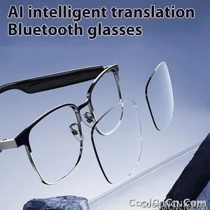 AI Glasses For Men languages Real Time Translation Wireless Bluetooth Touch Call Meeting Sports Music Smart Glasses - view 6