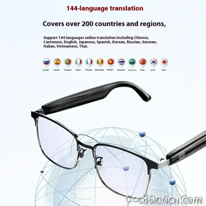 AI Glasses For Men languages Real Time Translation Wireless Bluetooth Touch Call Meeting Sports Music Smart Glasses - view 9