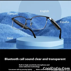 AI Glasses For Men languages Real Time Translation Wireless Bluetooth Touch Call Meeting Sports Music Smart Glasses - view 17