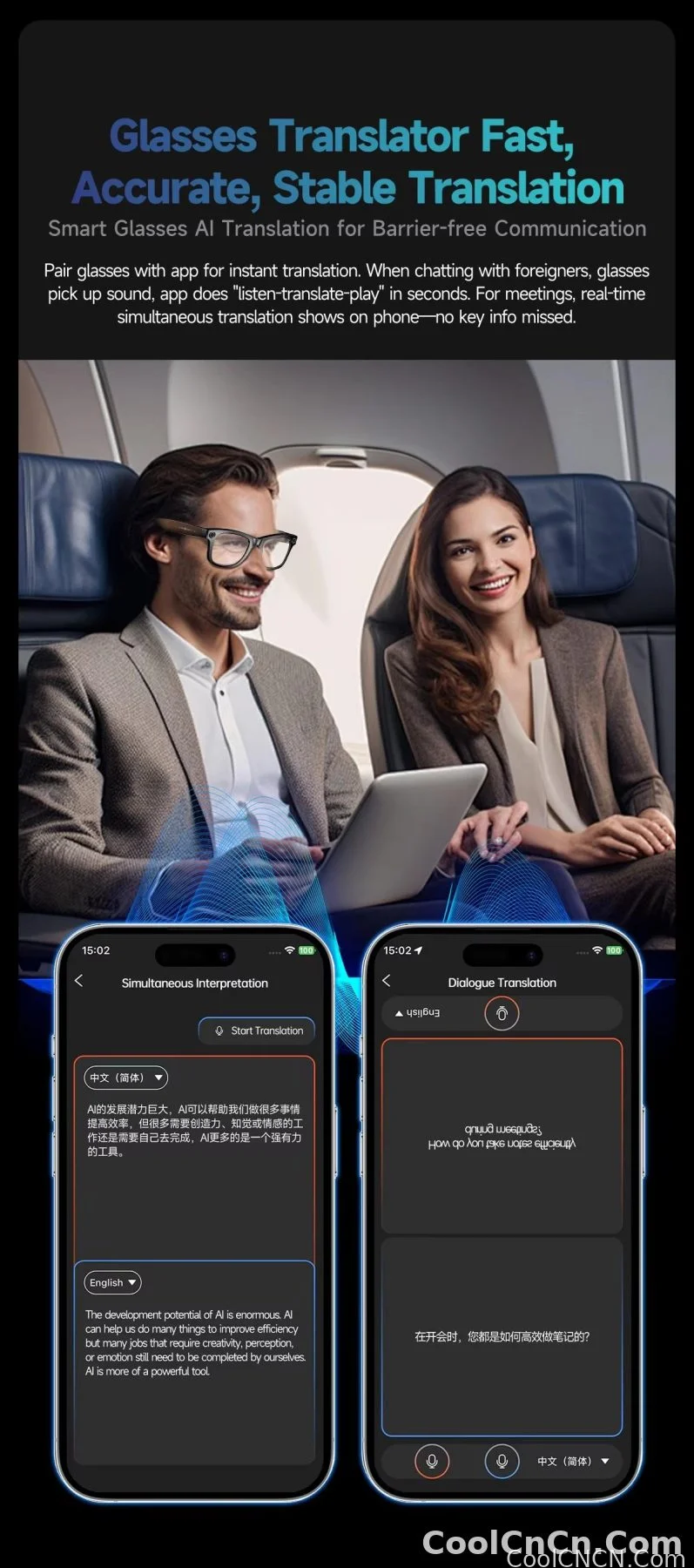 W610 AI Smart Glasses with Video Camera 800W Outdoor Sunglasses Wi-Fi Transfer BT Calling Audio Record Smart Wearable Headset - detail