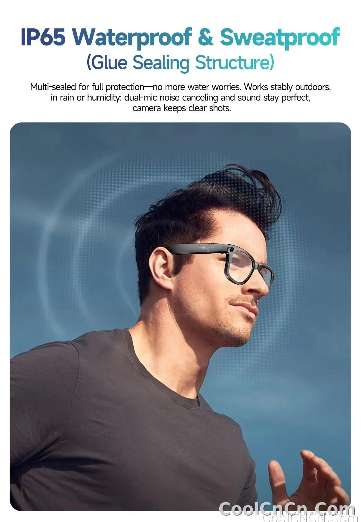 W610 AI Smart Glasses with Video Camera 800W Outdoor Sunglasses Wi-Fi Transfer BT Calling Audio Record Smart Wearable Headset - detail