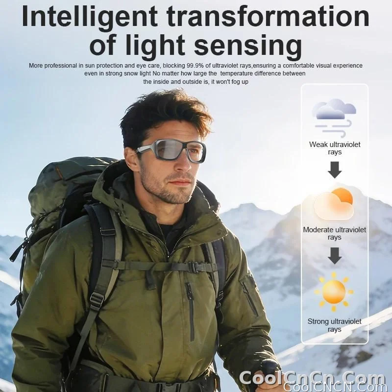 AI Smart Glasses Voice Translation Audio Sunglasses Outdoor UV Protection Ski Goggles Listen to Music Make Calls 2026 New - detail