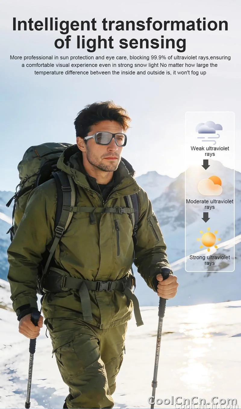 AI Smart Glasses Voice Translation Audio Sunglasses Outdoor UV Protection Ski Goggles Listen to Music Make Calls 2026 New - detail