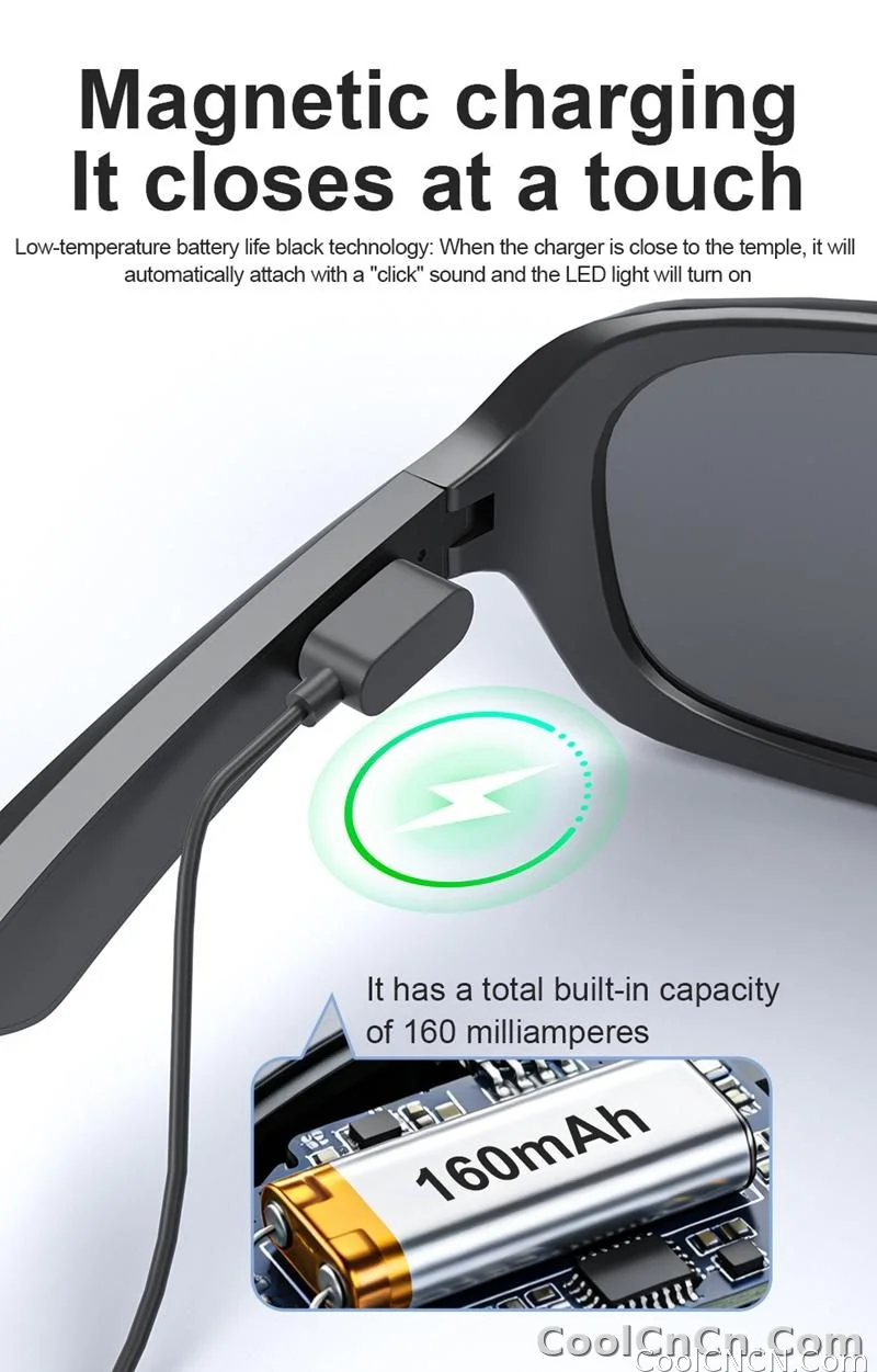 AI Smart Glasses Voice Translation Audio Sunglasses Outdoor UV Protection Ski Goggles Listen to Music Make Calls 2026 New - detail