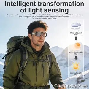 AI Smart Glasses Voice Translation Audio Sunglasses Outdoor UV Protection Ski Goggles Listen to Music Make Calls 2026 New - view 5