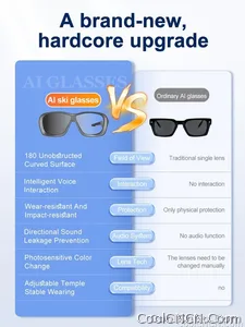 AI Smart Glasses Voice Translation Audio Sunglasses Outdoor UV Protection Ski Goggles Listen to Music Make Calls 2026 New - view 15