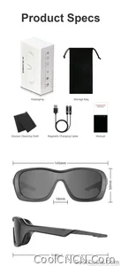 AI Smart Glasses Voice Translation Audio Sunglasses Outdoor UV Protection Ski Goggles Listen to Music Make Calls 2026 New - view 16