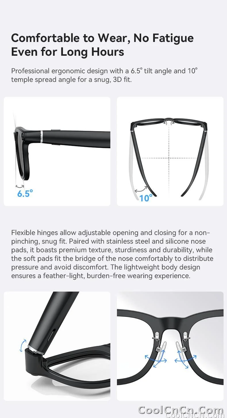 2026 Ultra AI Smart Glasses 1200P Camera ChatGPT Voice Assistant 32GB Storage Real-time Translation Bluetooth Music Sunglasses - detail