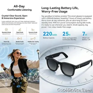 2026 Ultra AI Smart Glasses 1200P Camera ChatGPT Voice Assistant 32GB Storage Real-time Translation Bluetooth Music Sunglasses - view 7