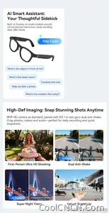 2026 Ultra AI Smart Glasses 1200P Camera ChatGPT Voice Assistant 32GB Storage Real-time Translation Bluetooth Music Sunglasses - view 9