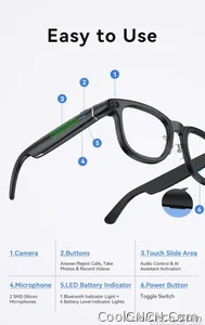 2026 Ultra AI Smart Glasses 1200P Camera ChatGPT Voice Assistant 32GB Storage Real-time Translation Bluetooth Music Sunglasses - view 24