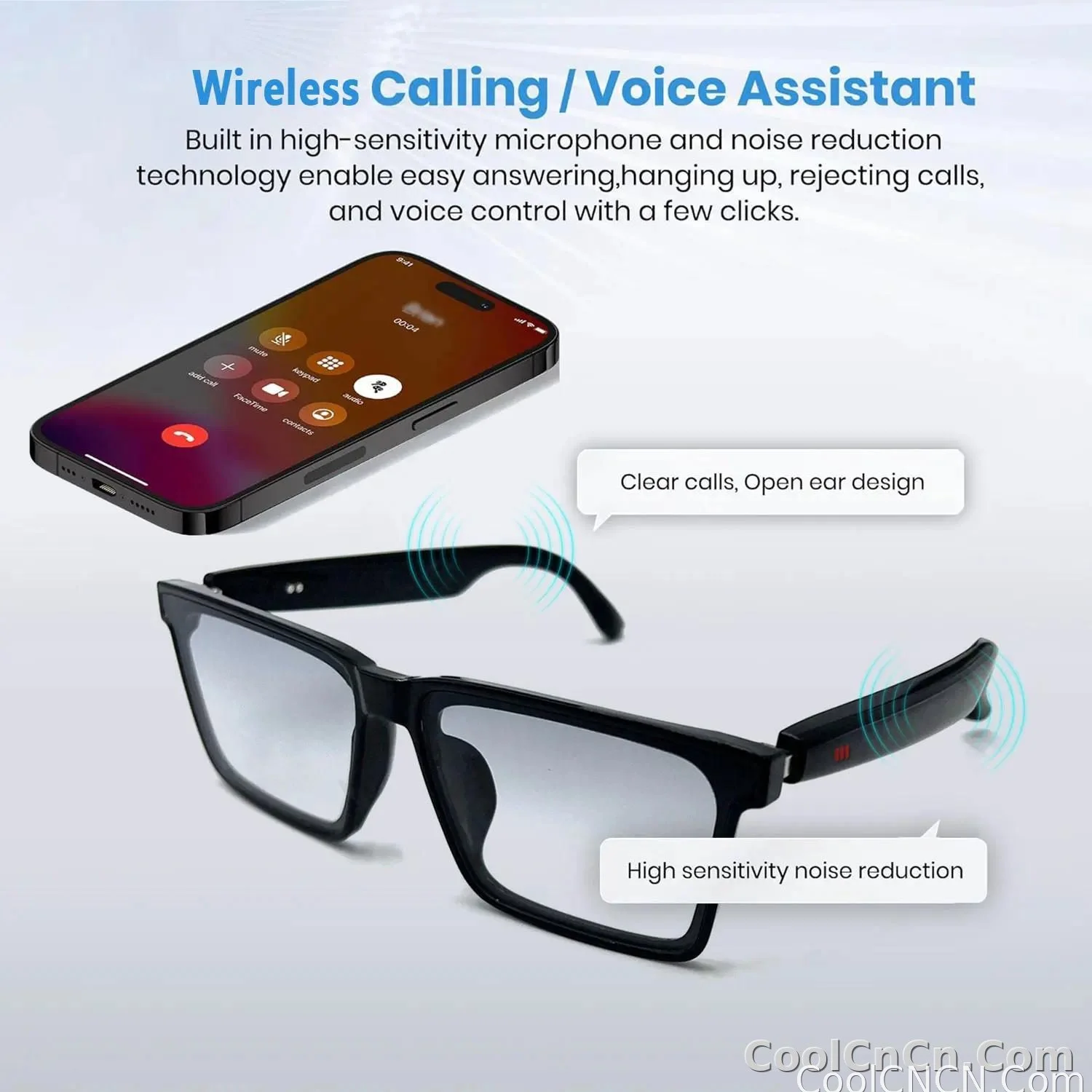 Smart Audio Glasses with Real-Time Translation Hi-Fi Music Playback Noise-Cancelling Voice Calls And Photochromic Lenses - detail