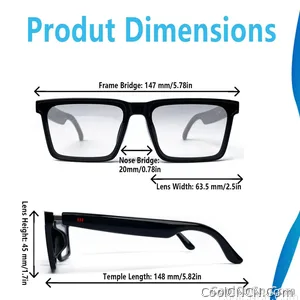 Smart Audio Glasses with Real-Time Translation Hi-Fi Music Playback Noise-Cancelling Voice Calls And Photochromic Lenses - view 3