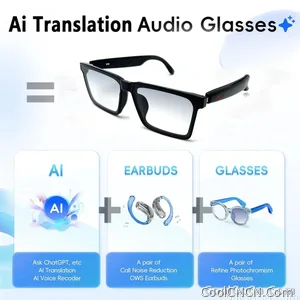 Smart Audio Glasses with Real-Time Translation Hi-Fi Music Playback Noise-Cancelling Voice Calls And Photochromic Lenses - view 6
