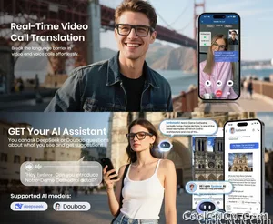 Smart Audio Glasses with Real-Time Translation Hi-Fi Music Playback Noise-Cancelling Voice Calls And Photochromic Lenses - view 10