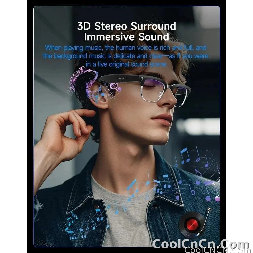 With Camera AI 4K Glasses New Upgrade 800W HD Video Recording AI Photo Recognition Translation Bluetooth Call Voice Sunglasses - detail