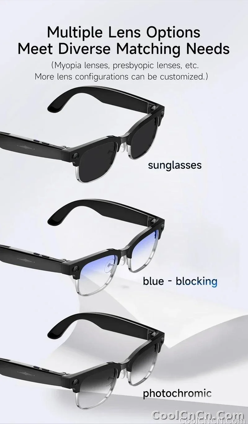 With Camera AI 4K Glasses New Upgrade 800W HD Video Recording AI Photo Recognition Translation Bluetooth Call Voice Sunglasses - detail