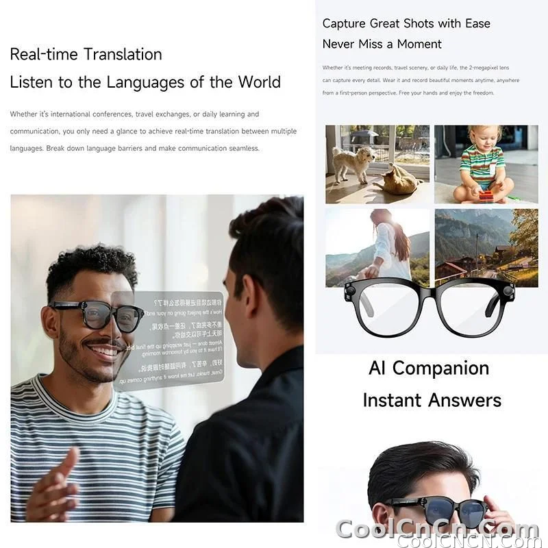 2026 New Smart Glasses Listening To Music Open Listening AI Translation AI Voice Assistant AI Image Recognition Smart Glasses - detail