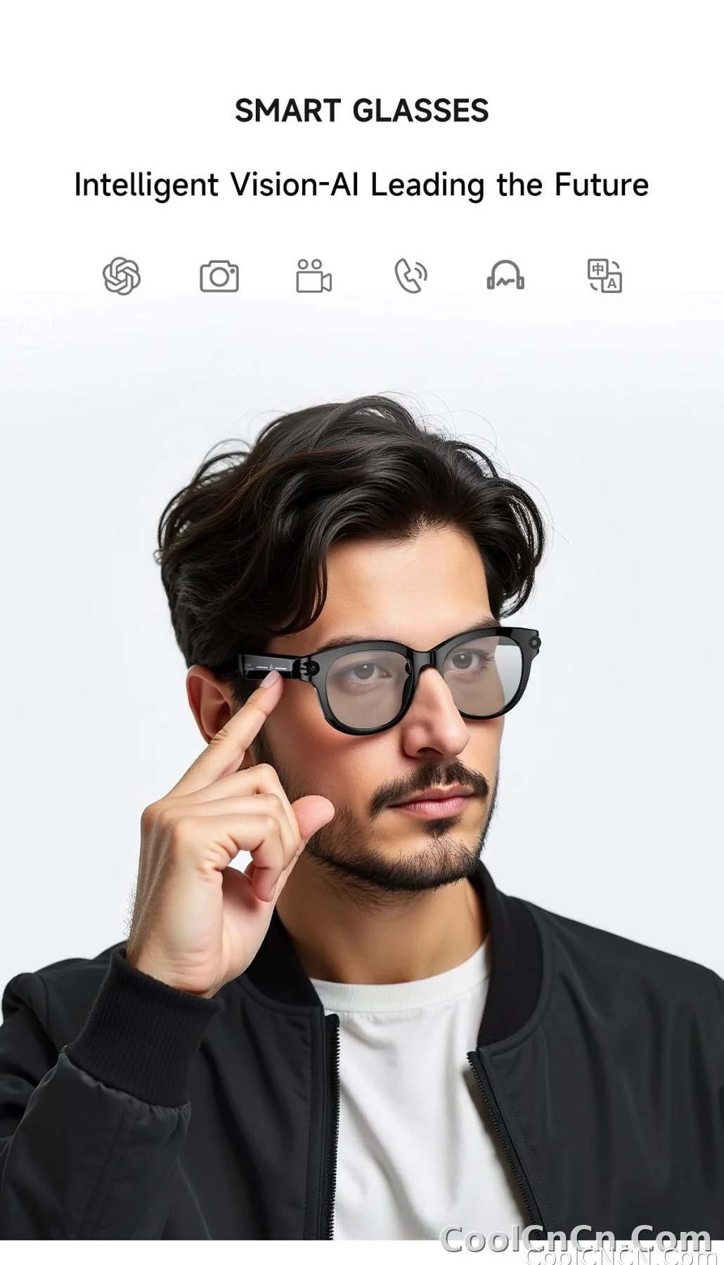2026 New Smart Glasses Listening To Music Open Listening AI Translation AI Voice Assistant AI Image Recognition Smart Glasses - detail