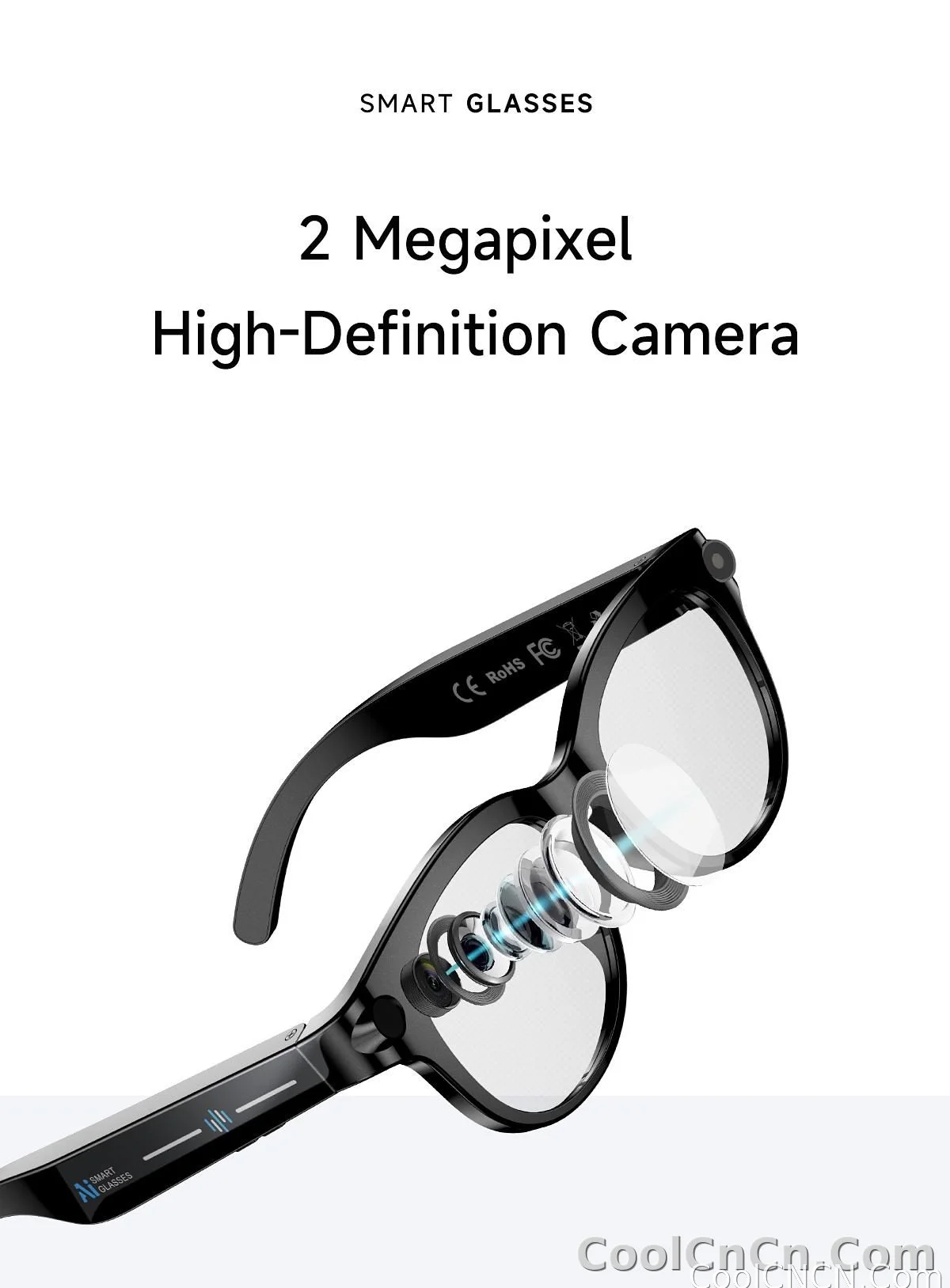 2026 New Smart Glasses Listening To Music Open Listening AI Translation AI Voice Assistant AI Image Recognition Smart Glasses - detail