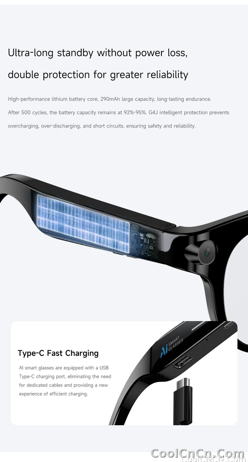 2026 New Smart Glasses Listening To Music Open Listening AI Translation AI Voice Assistant AI Image Recognition Smart Glasses - detail