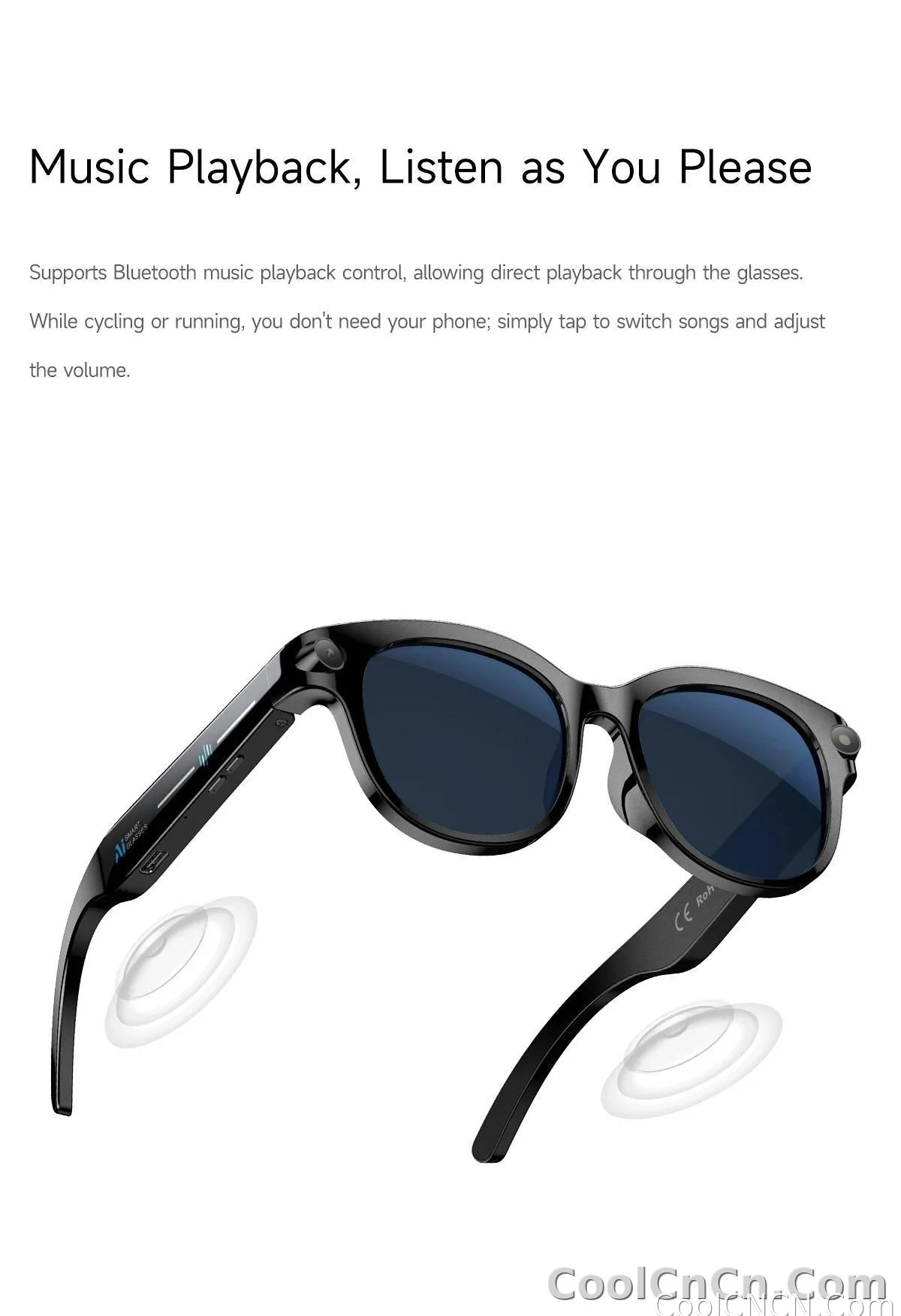 2026 New Smart Glasses Listening To Music Open Listening AI Translation AI Voice Assistant AI Image Recognition Smart Glasses - detail