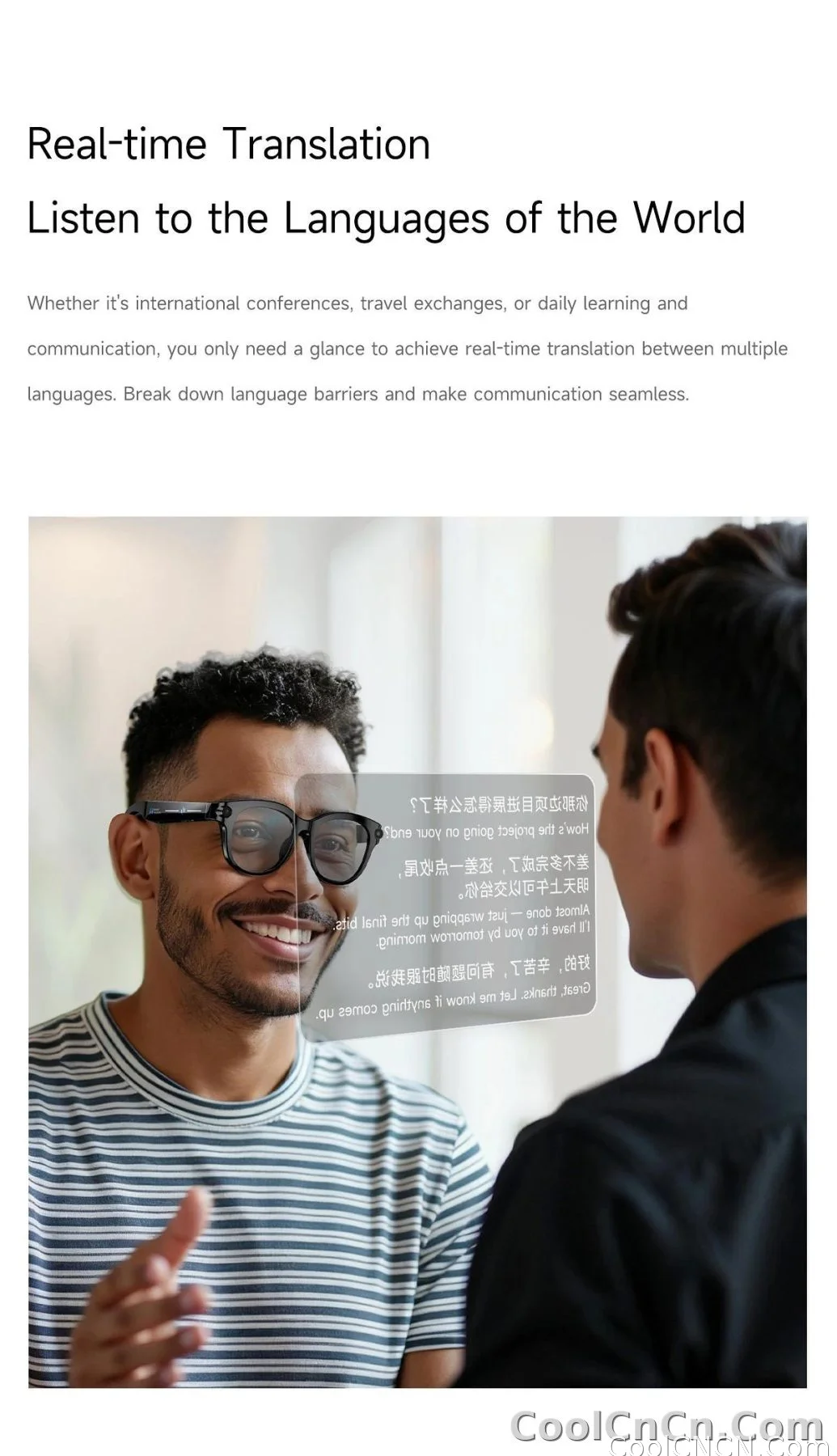 2026 New Smart Glasses Listening To Music Open Listening AI Translation AI Voice Assistant AI Image Recognition Smart Glasses - detail