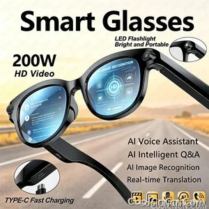 2026 New Smart Glasses Listening To Music Open Listening AI Translation AI Voice Assistant AI Image Recognition Smart Glasses - view 1