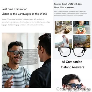 2026 New Smart Glasses Listening To Music Open Listening AI Translation AI Voice Assistant AI Image Recognition Smart Glasses - view 5