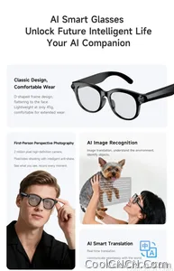 2026 New Smart Glasses Listening To Music Open Listening AI Translation AI Voice Assistant AI Image Recognition Smart Glasses - view 9