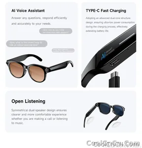 2026 New Smart Glasses Listening To Music Open Listening AI Translation AI Voice Assistant AI Image Recognition Smart Glasses - view 10
