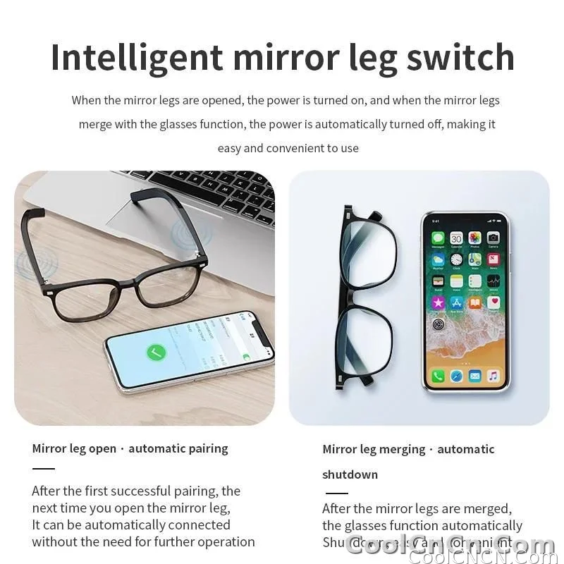 Bluetooth Smart Glasses Voice Call Music Play Remote Control Camera Wireless Bluetooth Headset Waterproof Glasses For Men  Women - detail