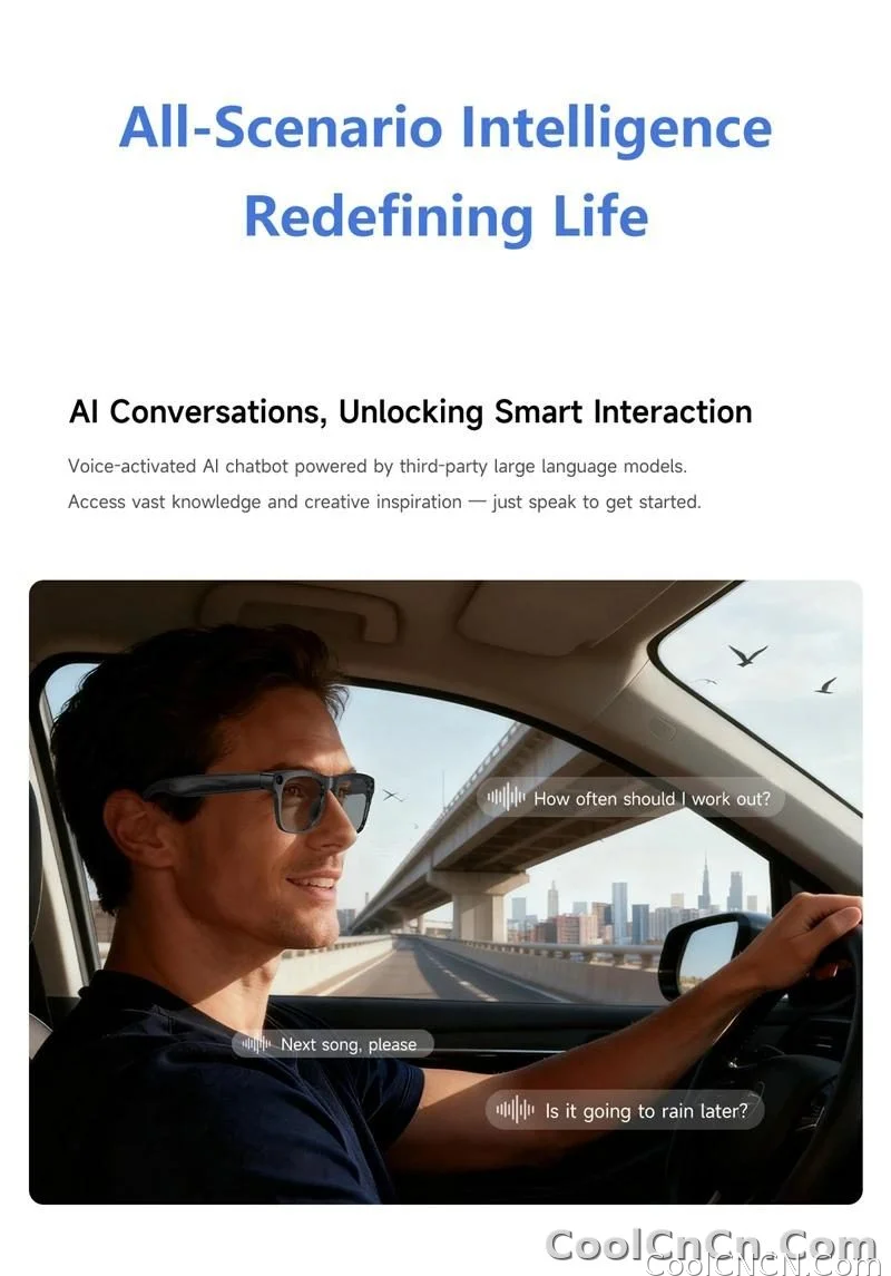 6K HD AI Camera Glasses 800MP Photochromic Multifunctional Smart Glasses Bluetooth Calling Photo Chat Music Translation 2026 - detail