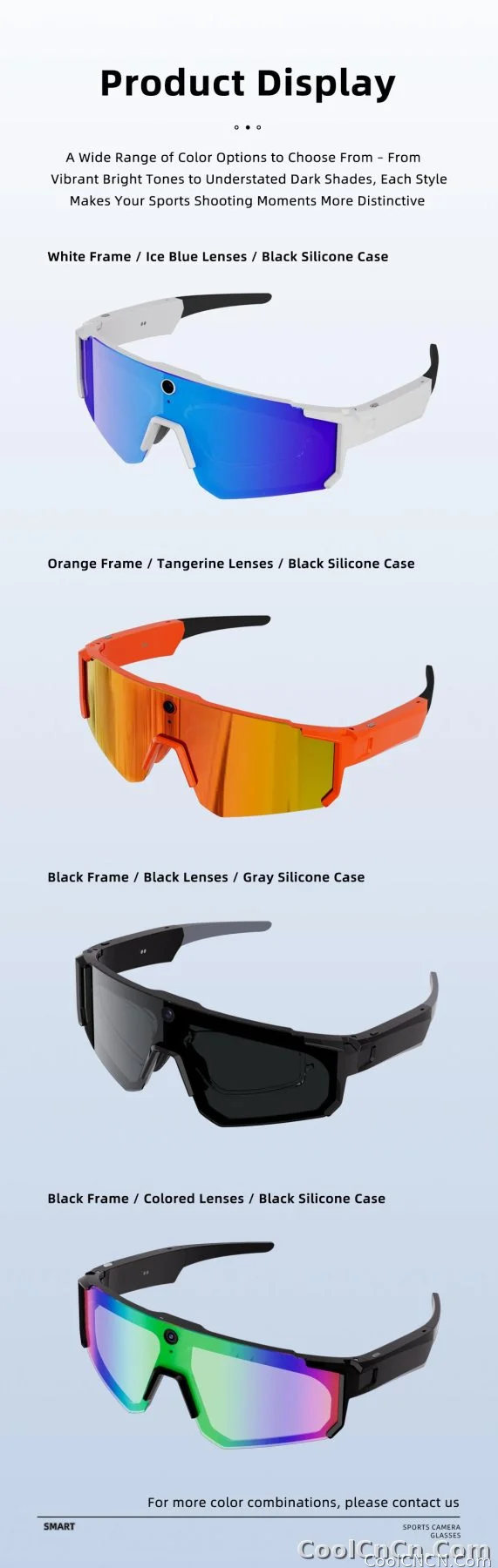 New AI Sports Smart Glasses 8MP Camera 2026 Outdoor Cycling Headphones Touch Control Windproof Bluetooth Translation Sunglasses - detail