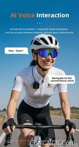 New AI Sports Smart Glasses 8MP Camera 2026 Outdoor Cycling Headphones Touch Control Windproof Bluetooth Translation Sunglasses - view 14