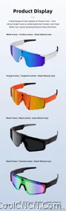 New AI Sports Smart Glasses 8MP Camera 2026 Outdoor Cycling Headphones Touch Control Windproof Bluetooth Translation Sunglasses - view 20