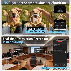 New Business Sports Smart Glasses Men 8MP Anti-shake Camera 100+Language Translation ChatGPT AI Assistant Video POV AI Sunglass - view 5