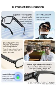 New Business Sports Smart Glasses Men 8MP Anti-shake Camera 100+Language Translation ChatGPT AI Assistant Video POV AI Sunglass - view 9